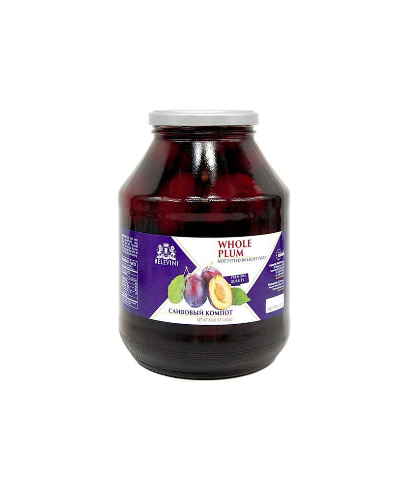 Belevini - Compote (Whole) Plum Light Syrup 1800gr