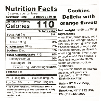 Cookies – Delicia with Orange – 10.58 oz (300 gr)