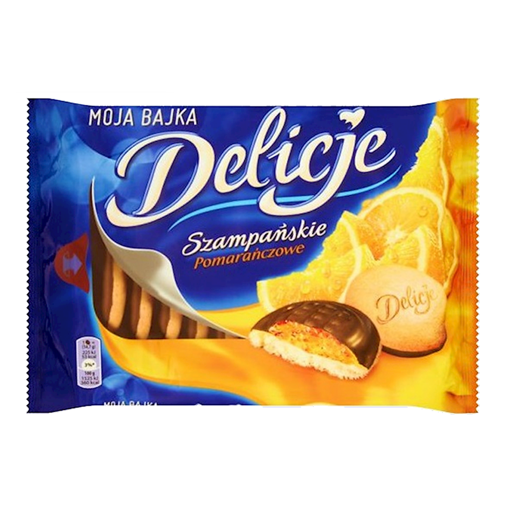 Cookies Choco Glazed Delicje with Orange – Box – 10.4 oz (294 gr)