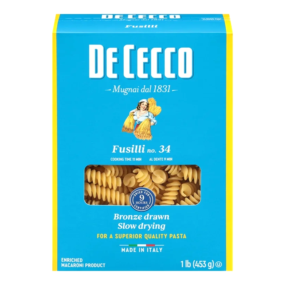 Pasta Fusilli #34 – 16 oz (454 gr)
