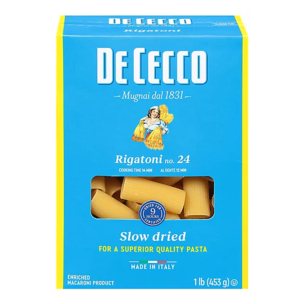 Pasta Rigatoni #24 – 16 oz (454 gr)