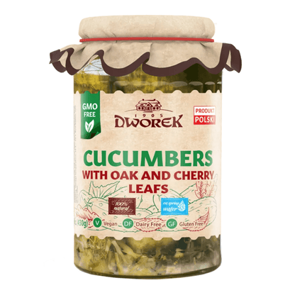 Marinated Pickles with Leaf Oak and Cherry – 31.75 oz (900gr)