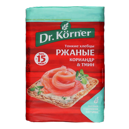 Хрустящий ржаной хлеб с кинзой и тмином – 100 г (3,53 унции)