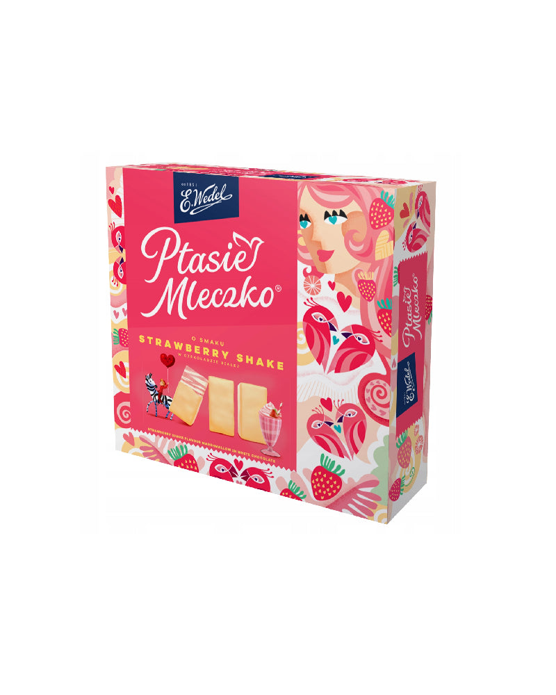 E.Wedel - Candy (Ptasie Mleczko) Vanila w/Strawberry 340gr