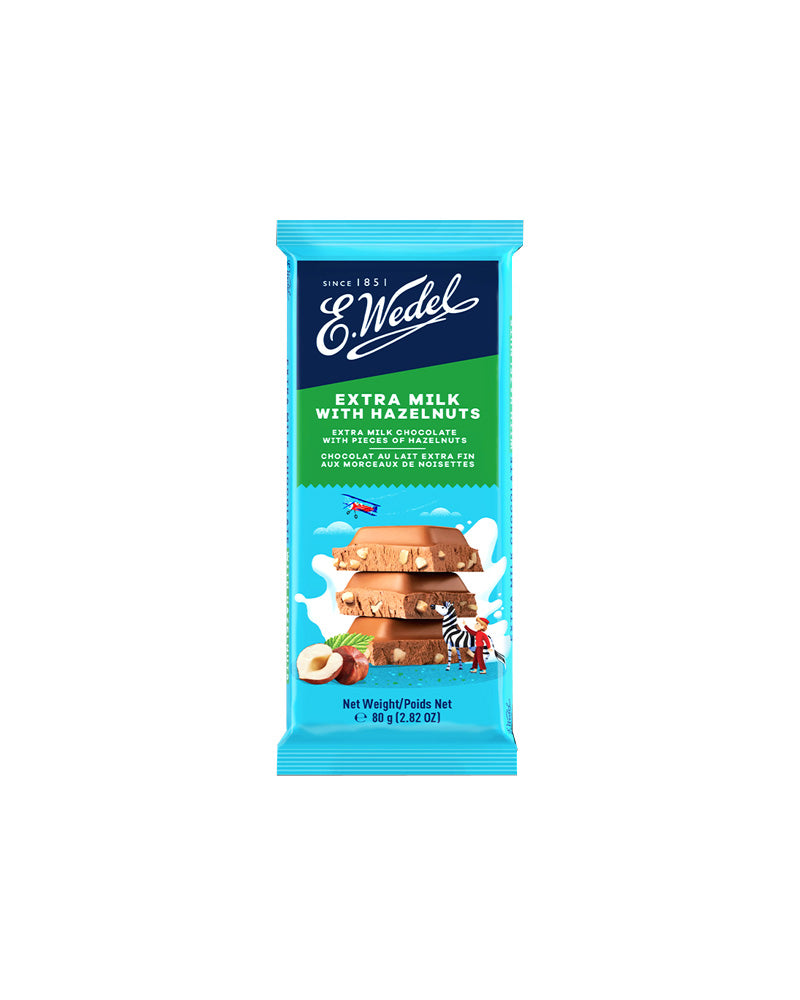 E.Wedel - Chocolate Milk Extra W/Hazelnuts 80gr