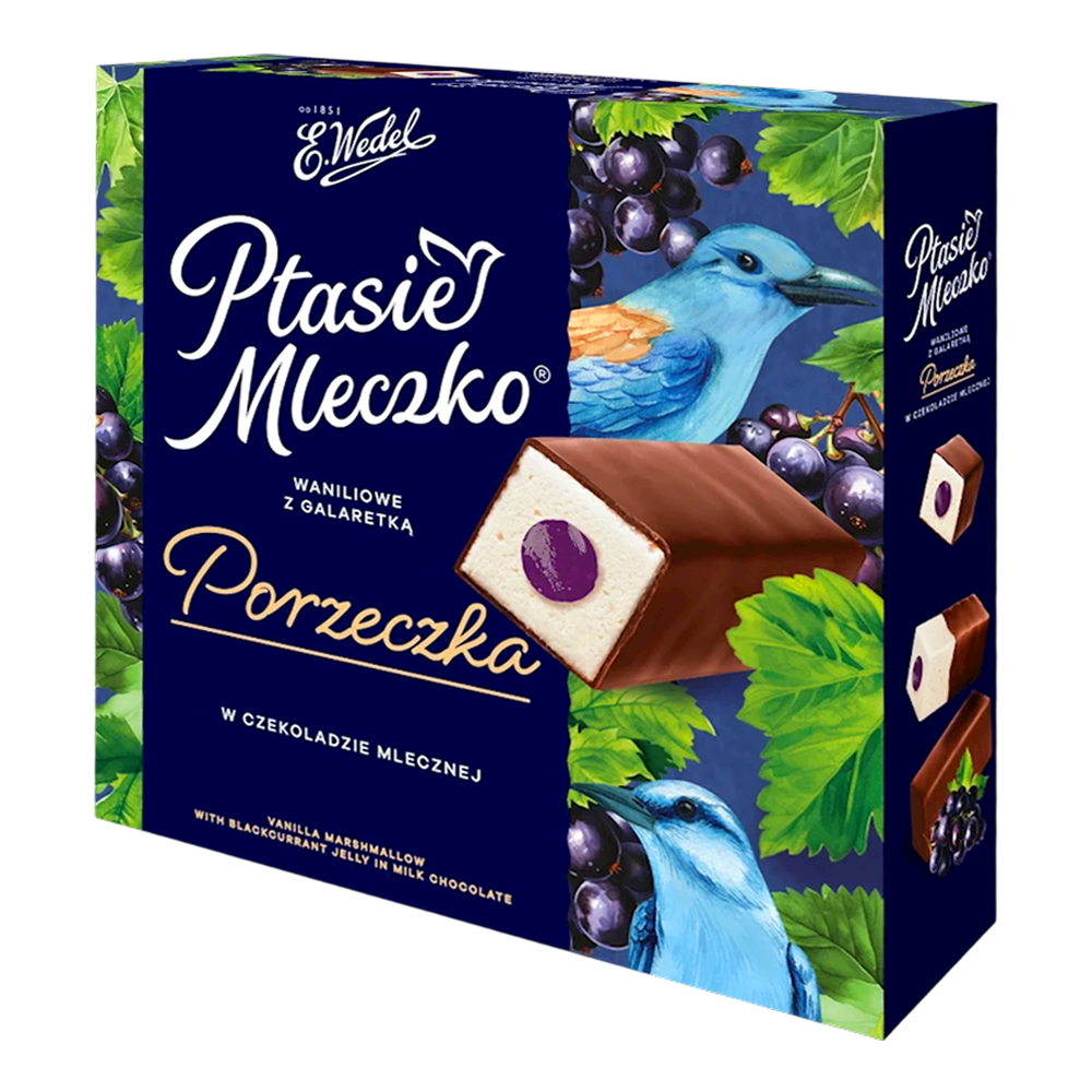 Candy Ptasie Mleczko Dark Choco with Blackcurrant – Box – 11.99 oz (340 gr)