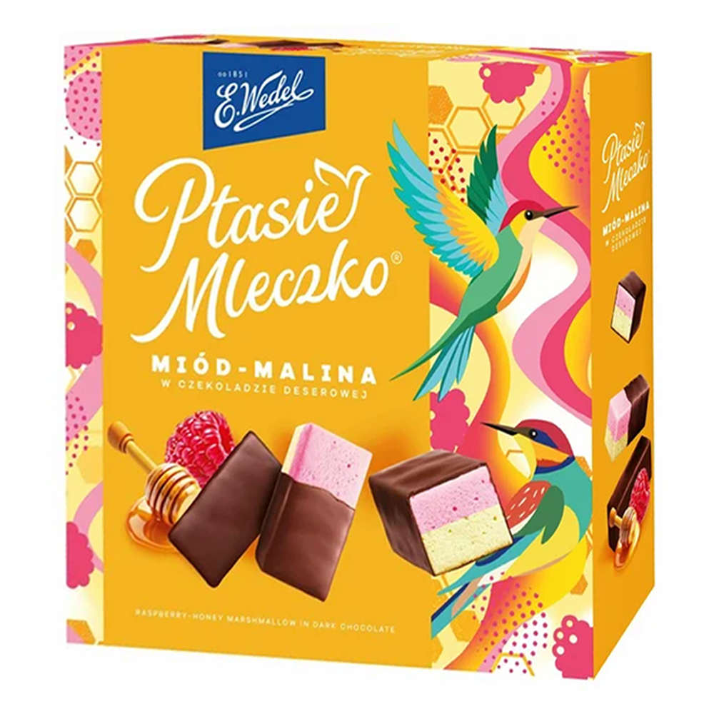Candy Ptasie Mleczko Honey with Raspberry – Box – 11.99 oz (340 gr)