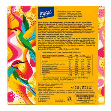 Candy Ptasie Mleczko Honey with Raspberry – Box – 11.99 oz (340 gr)