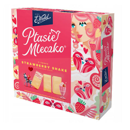 Candy Ptasie Mleczko Vanilla with Strawberry – 11.99 oz (340 gr)