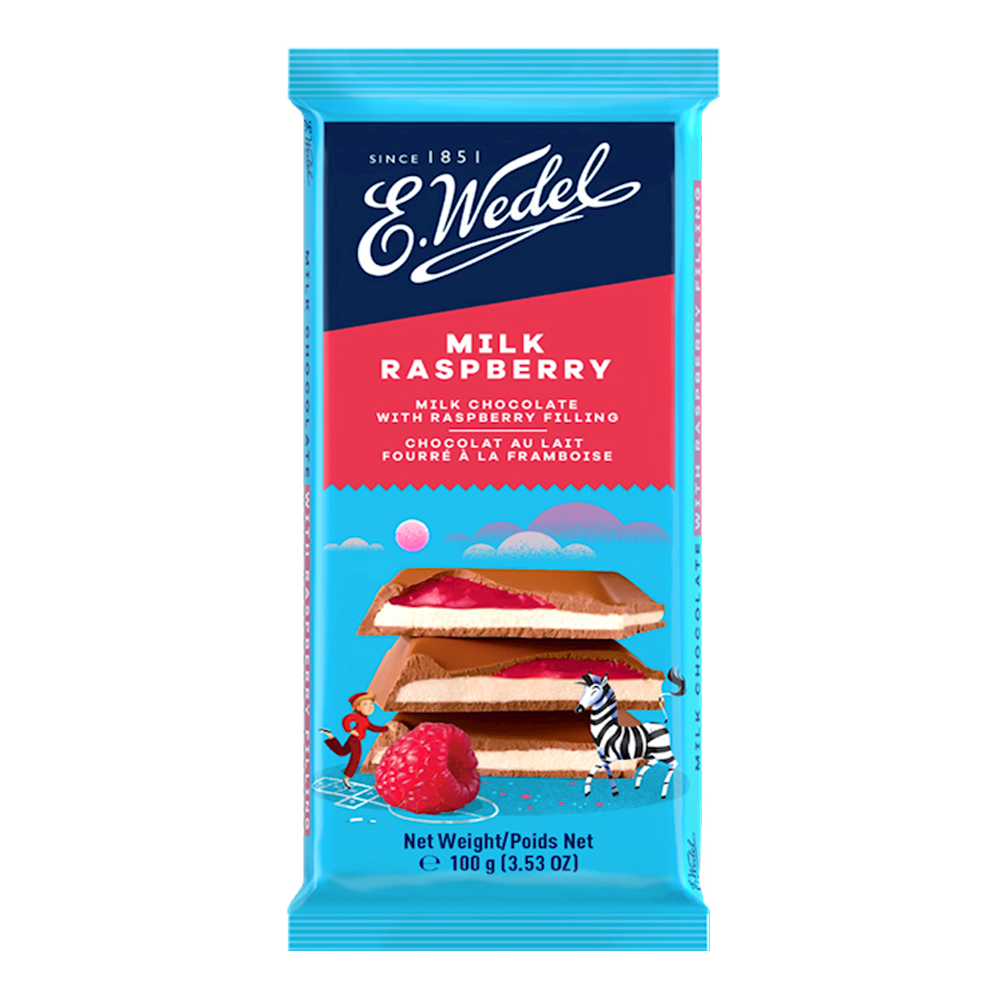 Chocolate Milk with Raspberry – Bar – 3.53 oz (100 gr)