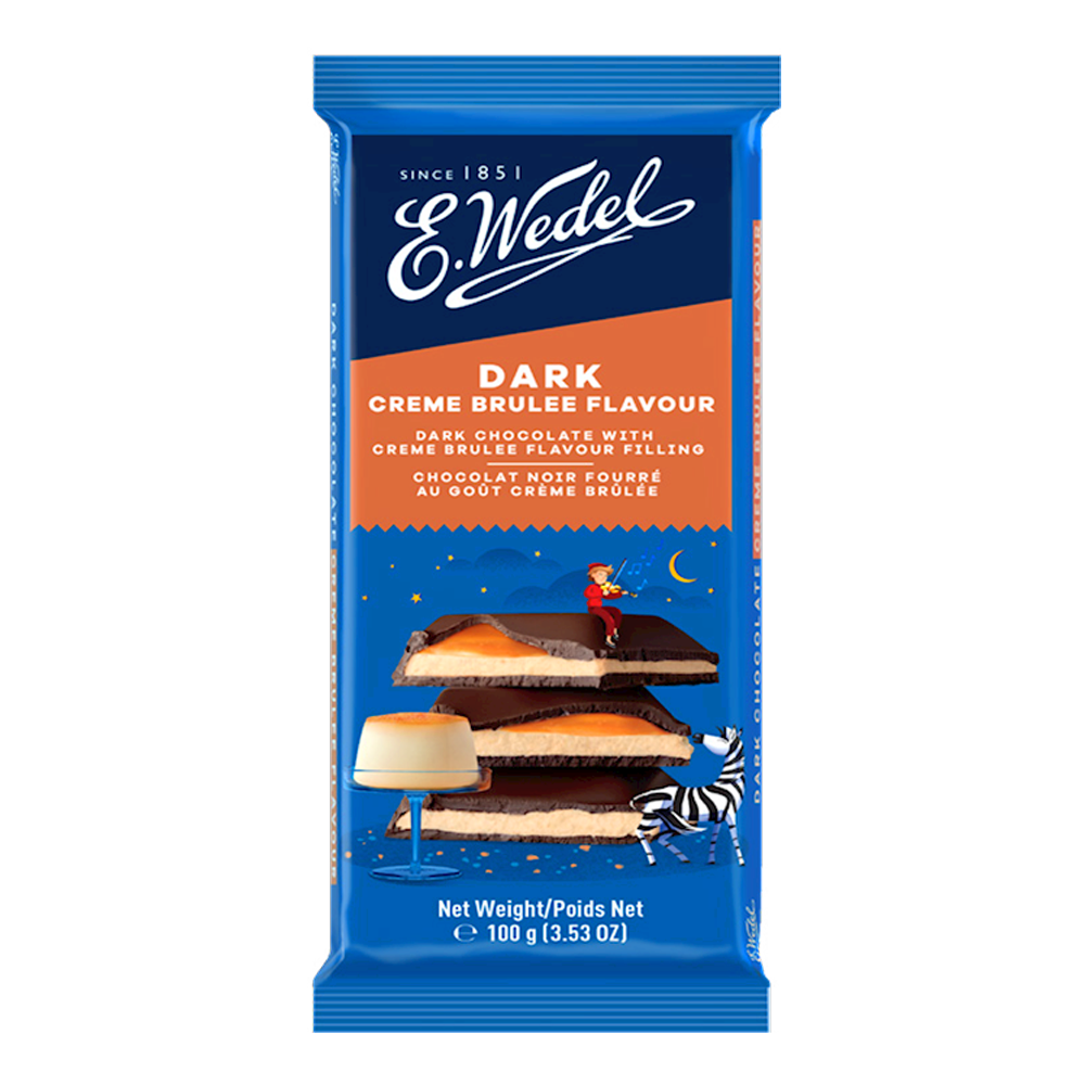 Chocolate Dark with Creme Brulee – Bar – 3.53 oz (100 gr)