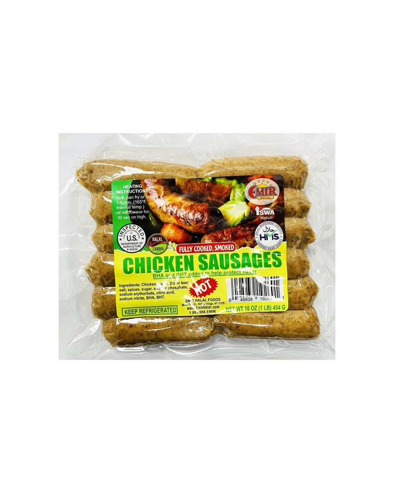 Emir - (Pre-Pk) Halal-Sausage (Grill) Chicken Hot 1lb