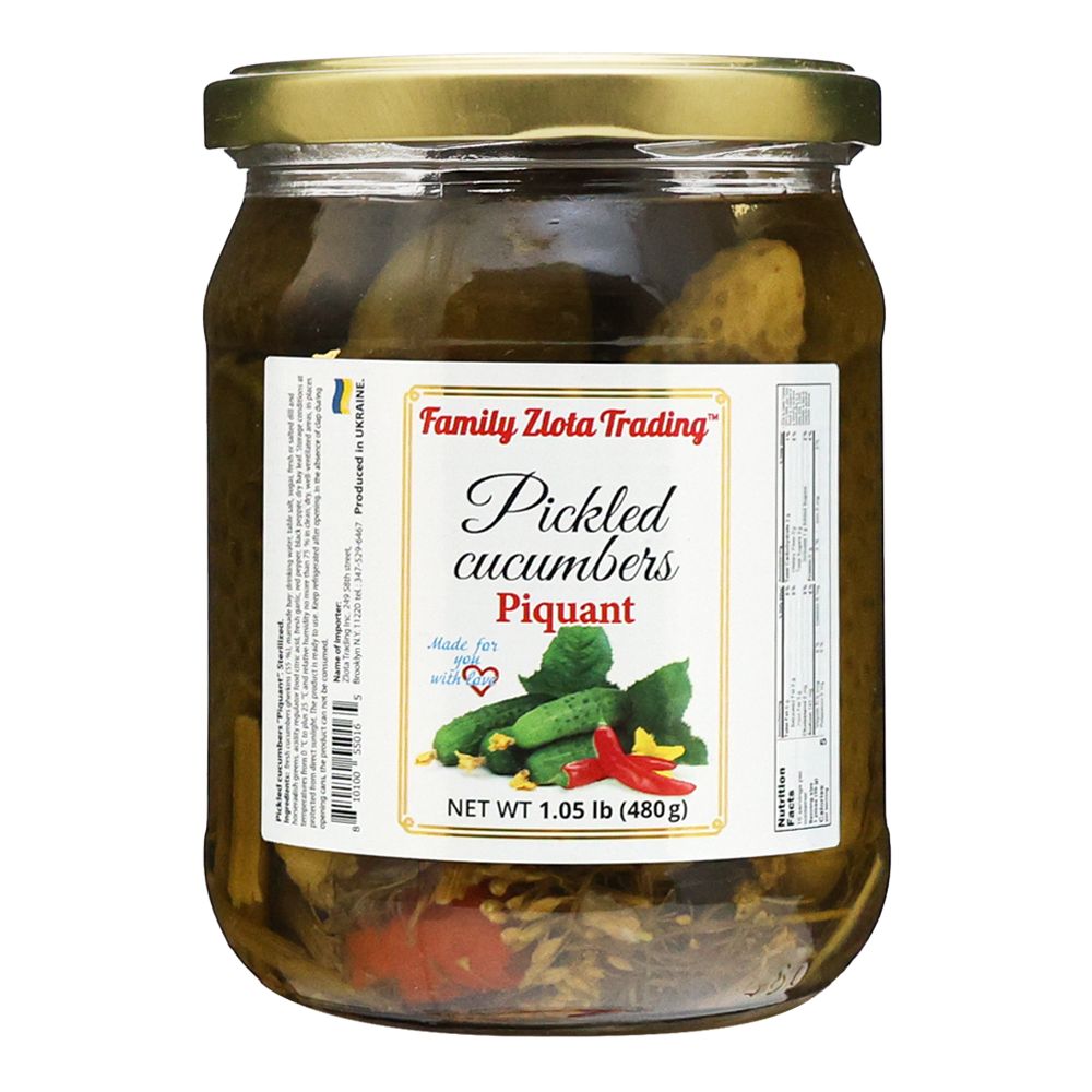 Маринованные огурцы пикантные – 16,93 унции (480 г)