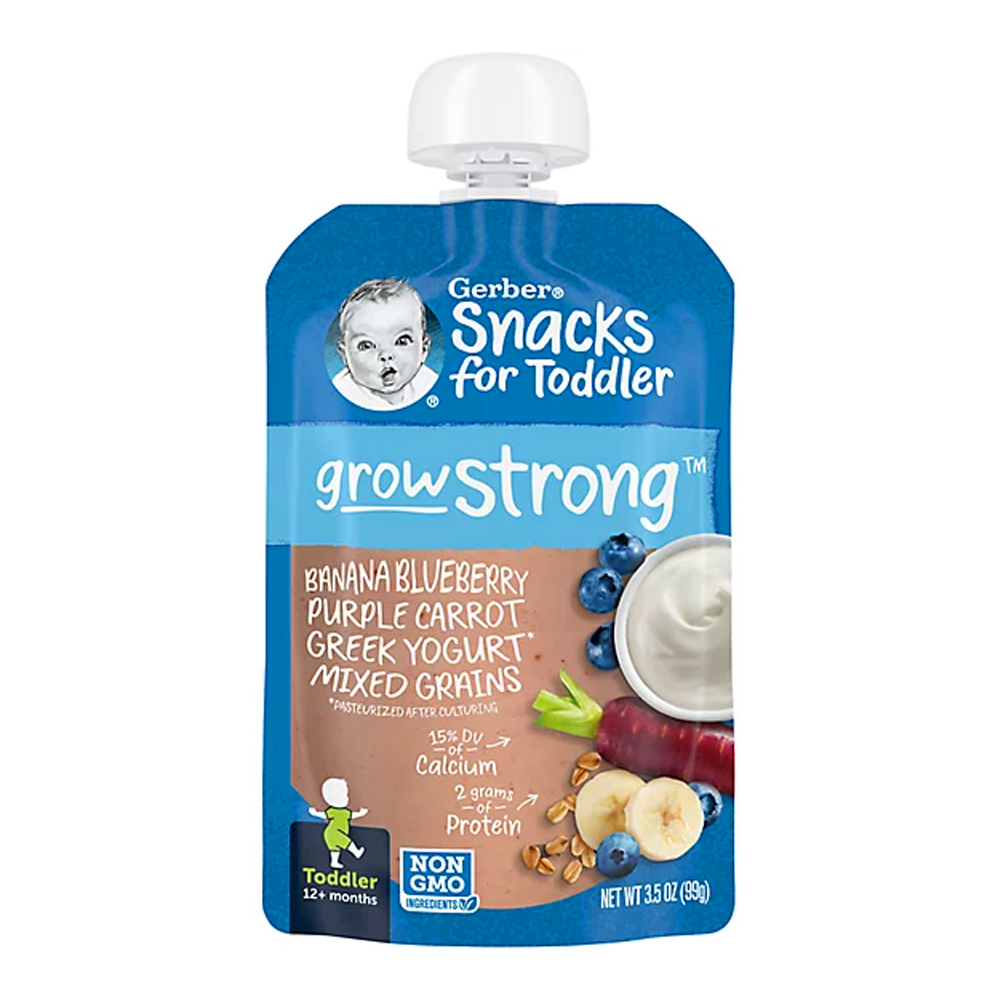 Baby Puree Grabber Banana, Blueberry – 3.5 oz (99 gr)