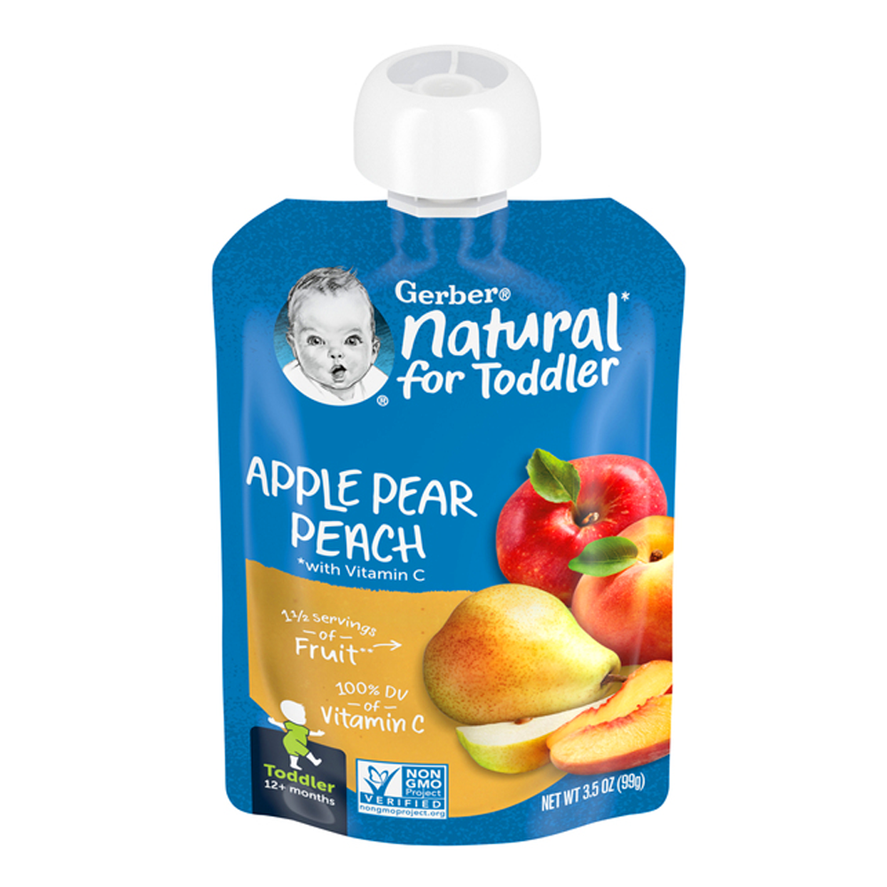 Baby Puree Grabber Apple, Pear, Peach – 3.5 oz (99 gr)