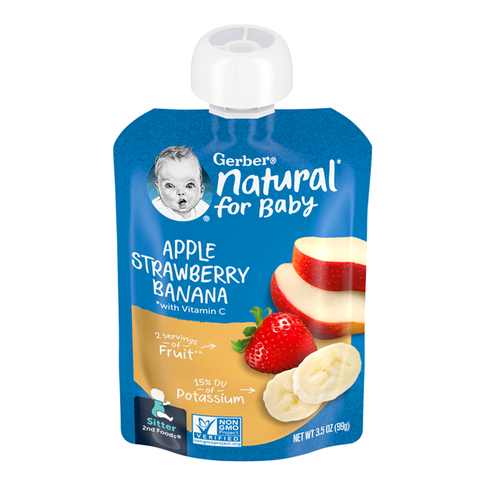 Baby Puree Grabber Apple, Strawberry, Banana – 3.5 oz (99 gr)