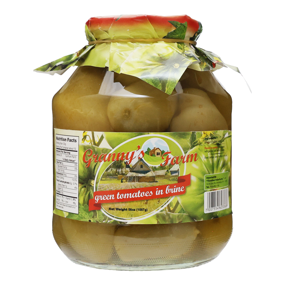 Зелені помідори в розсолі – 1.8 qt – 57.48 fl oz (1.7 л)