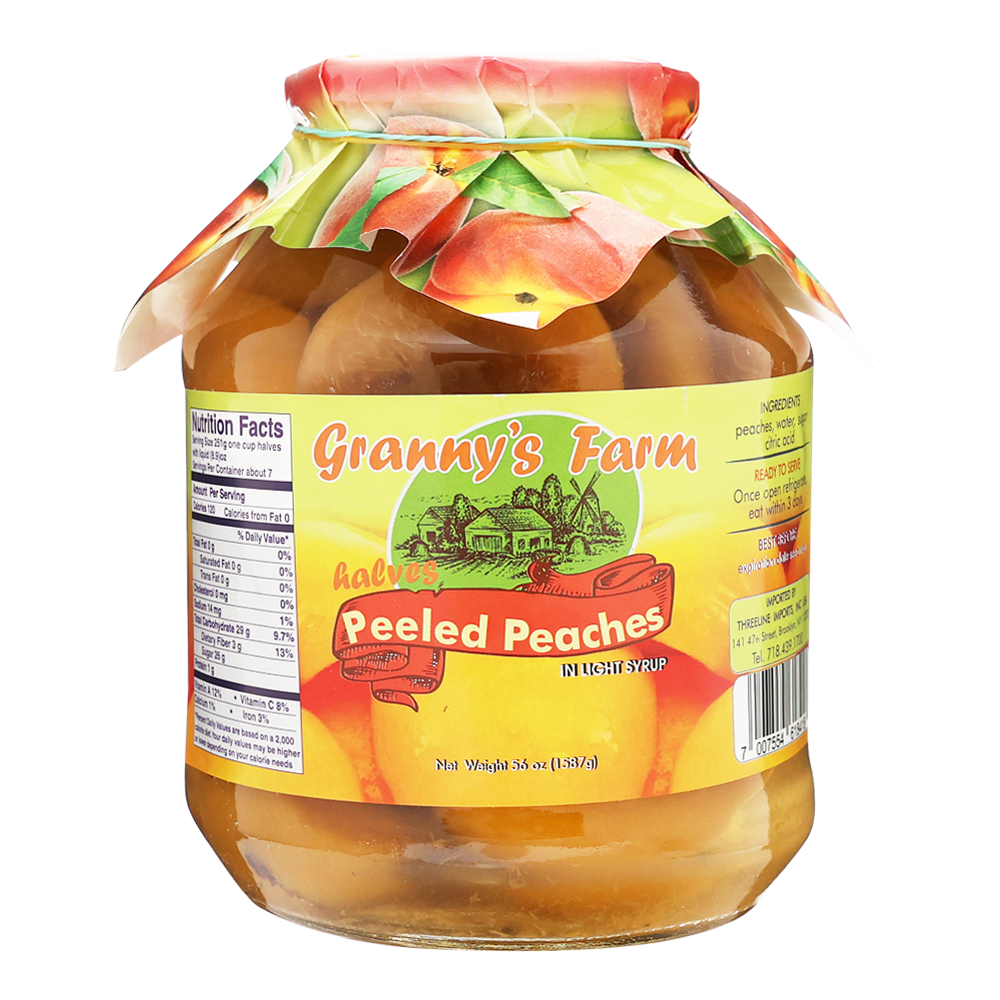 Compote Light Syrup (Peeled) PEACH HALVES – 1.7 lt (57.47 oz)