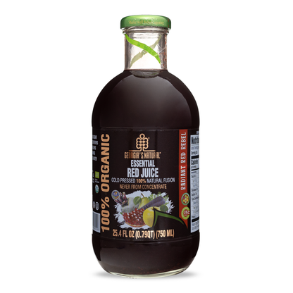 Органический сок Essential Red Beetroot – 25,36 жидких унций (750,0 мл)
