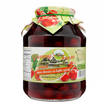 Compote Sour Cherry –  Pitted –  1.8 qt – 57.48 fl oz (1.7lt)