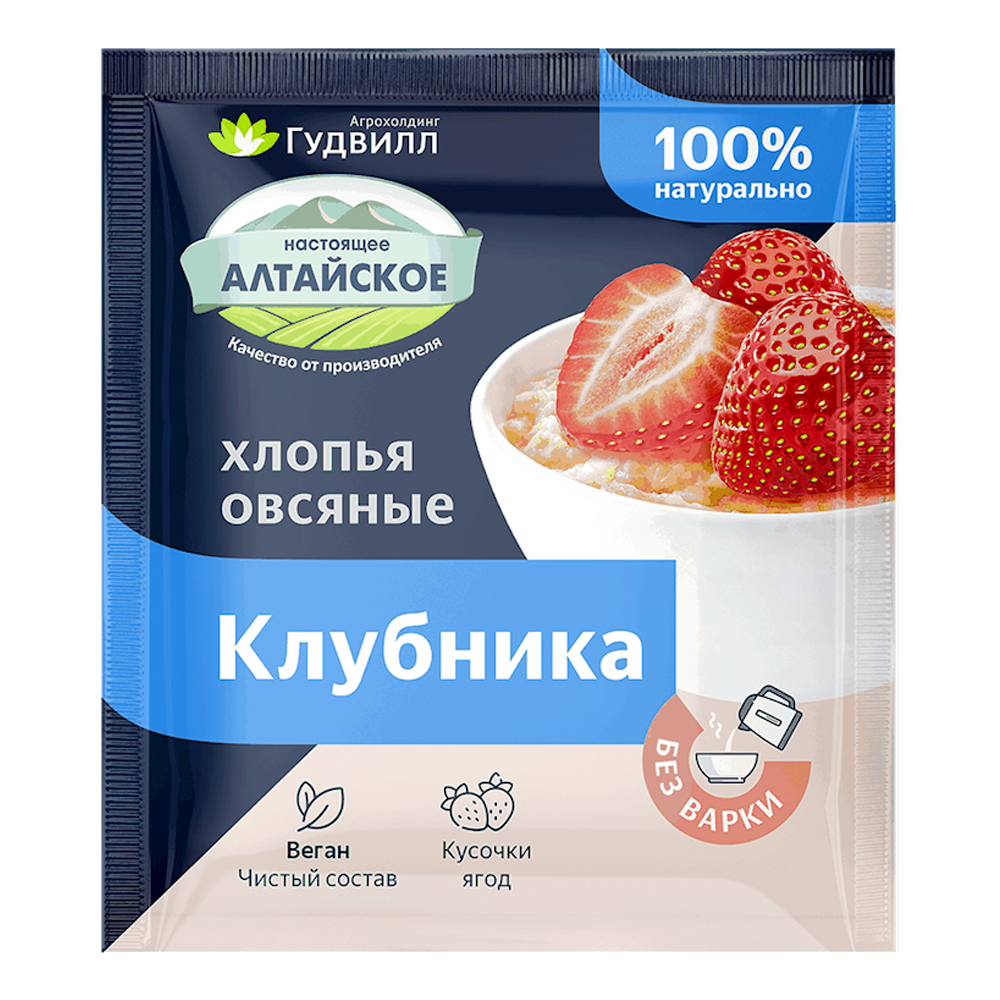 Овсяные хлопья с клубникой – 40 г (1,41 унции)