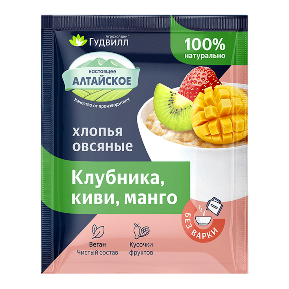 Flakes OAT with Strawberry, Kiwi, and Mango – 40 gr (1.41 oz)