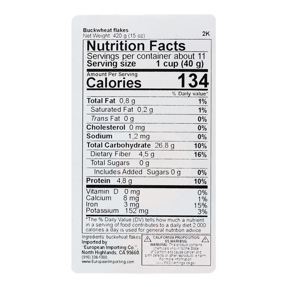 Flakes Breakfast Buckwheat – 14.82 oz (420gr)