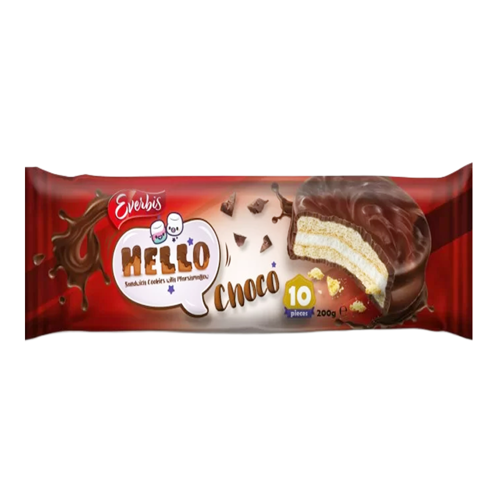Biscuit Choco Glaze Hello Choco – Pack – 6.35 oz (180 gr)