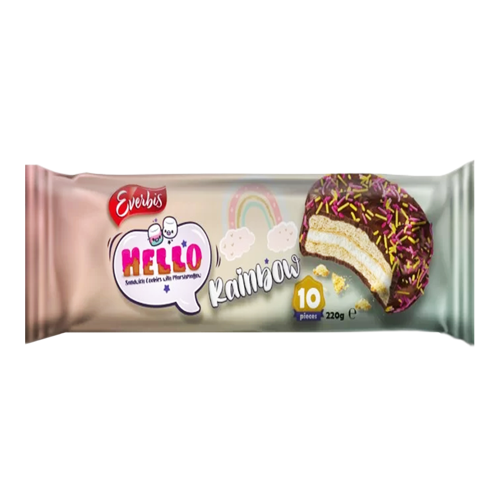 Biscuit Choco Glaze Hello Rainbow – Pack – 7.05 oz (200 gr)