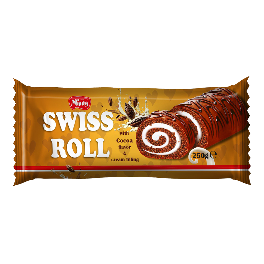 Biscuit Swiss Roll with Cocoa, and Milk – Pack – 8.82 oz (250 gr)