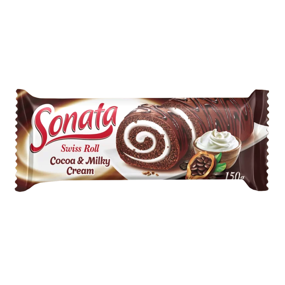 Biscuit Swiss Roll with Chocolate – Pack – 5.29 oz (150 gr)