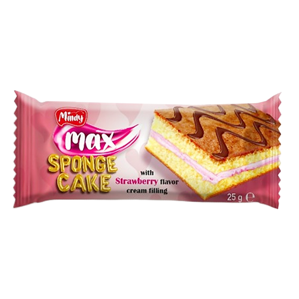 Biscuit Sponge Cake with Strawberry – Pack – 0.88 oz (25 gr)