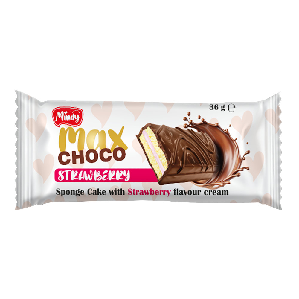 Biscuit Sponge Cake Max Choco with Strawberry – Pack – 1.27 oz (36 gr)