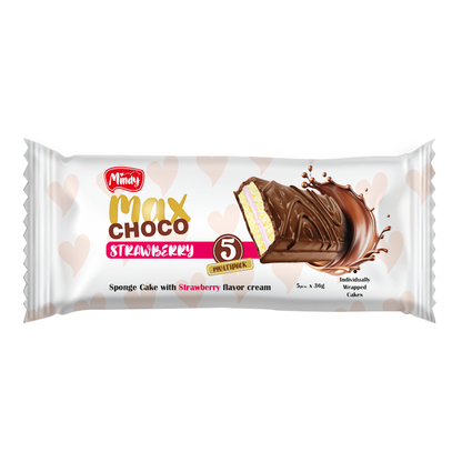 Biscuit Sponge Cake Max Choco with Strawberry – Pack – 6.35 oz (180 gr)