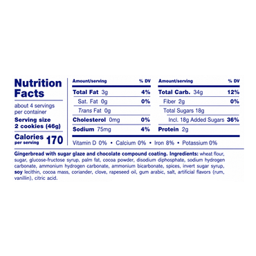Gingerbread Heart in Chocolate with Sugar Glaze – 6.35 oz (180gr)