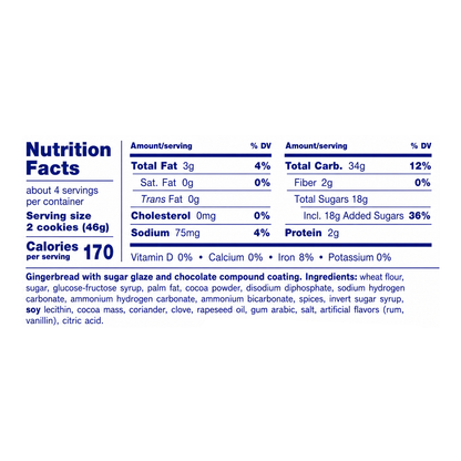 Gingerbread Heart in Chocolate with Sugar Glaze – 6.35 oz (180gr)