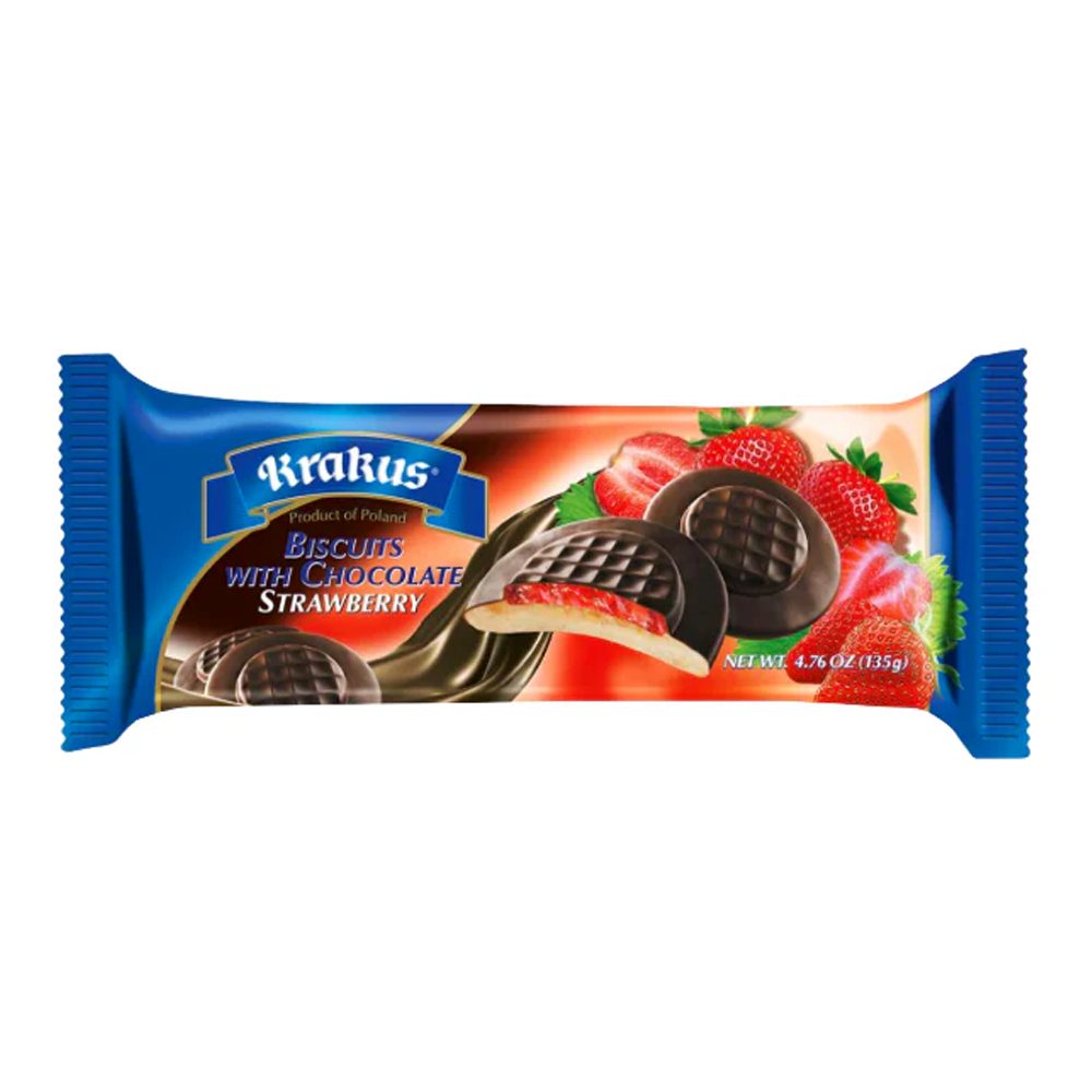 Biscuit Choco Glaze Cookies with Strawberry – 4.76 oz (135gr)