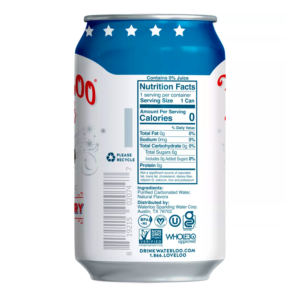 Water Sparkling Summer Berry 8pk – Can – 12 oz (355 ml)