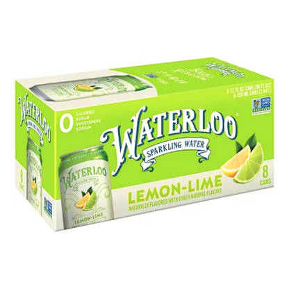 Water Sparkling Lemon Lime 8 pk – Can – 12oz (355ml)