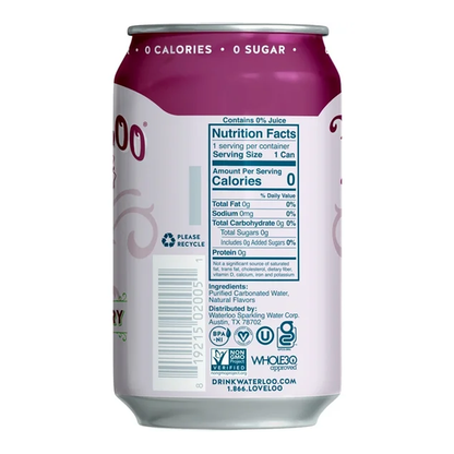 Water Sparkling Black Cherry 8 pk – Can – 12oz (355ml)