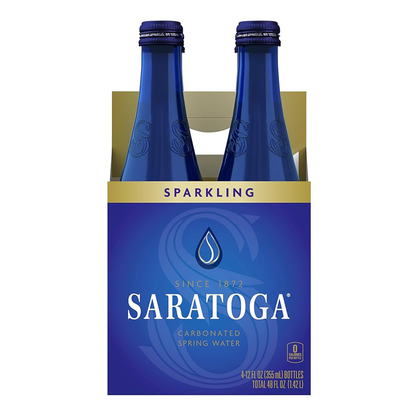 Water Sparkling Carbonated 4 pk – Glass – 12oz (355ml)