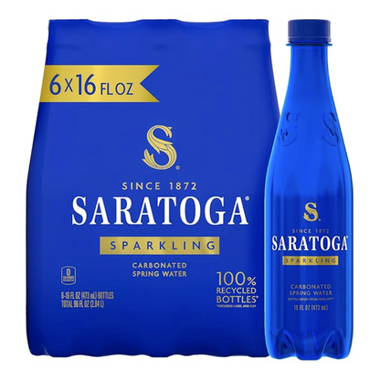 Water Sparkling Carbonated 6 pk – Plastic – 16oz (473ml)