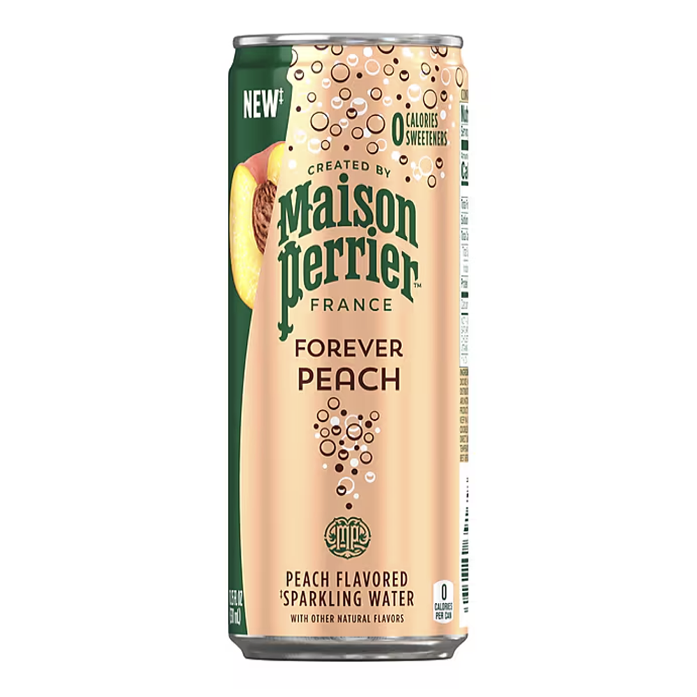 Maison Perrier Water Sparkling Peach 8 pk – Can – 11.15oz (315ml)
