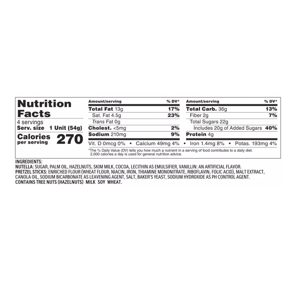 Pretzel Sticks Nutella & Go – 7.6oz (215.6gr)