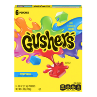Фруктовые закуски Gushers Tropical – 4,8 унции (136 г)