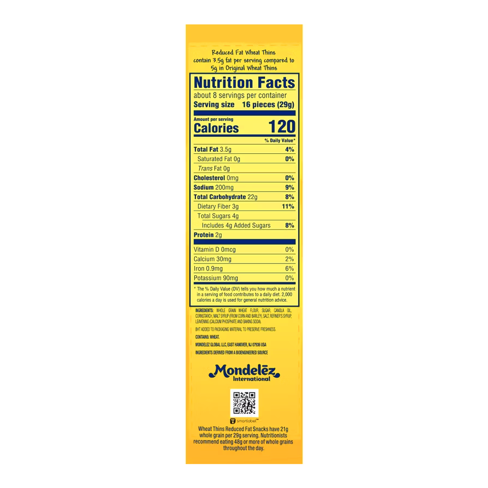 Cracker Wheat Thins Reduced Fat – 8oz (227gr)