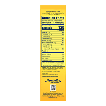 Cracker Wheat Thins Reduced Fat – 8oz (227gr)