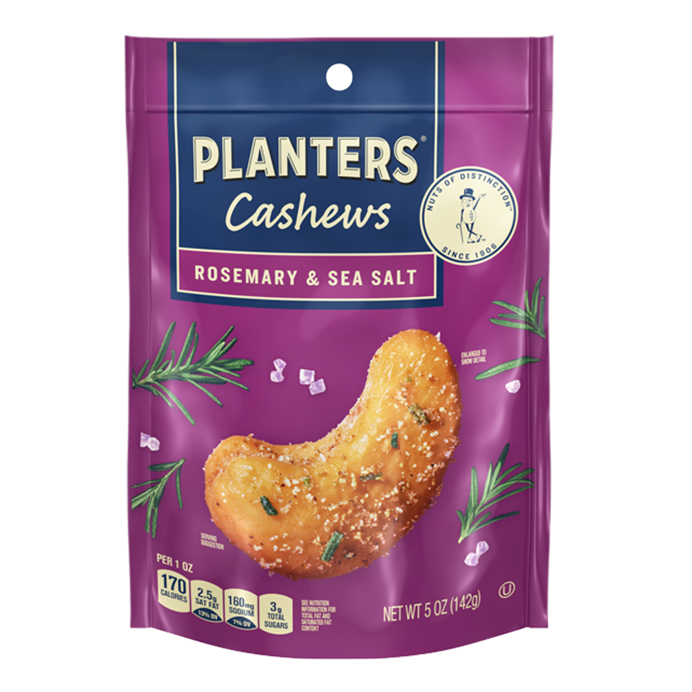 Planters Dry Roasted Cashews with Rosemary – 5oz (142gr)