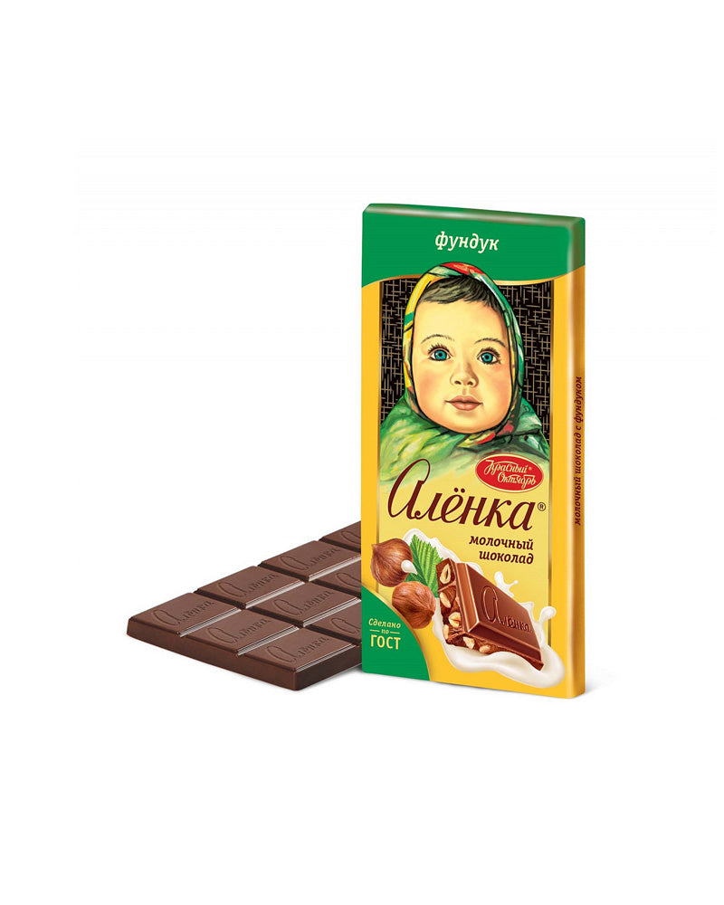 Krasniy Oktyabr - Milk Chocolate Alenka With Hazelnut 90gr