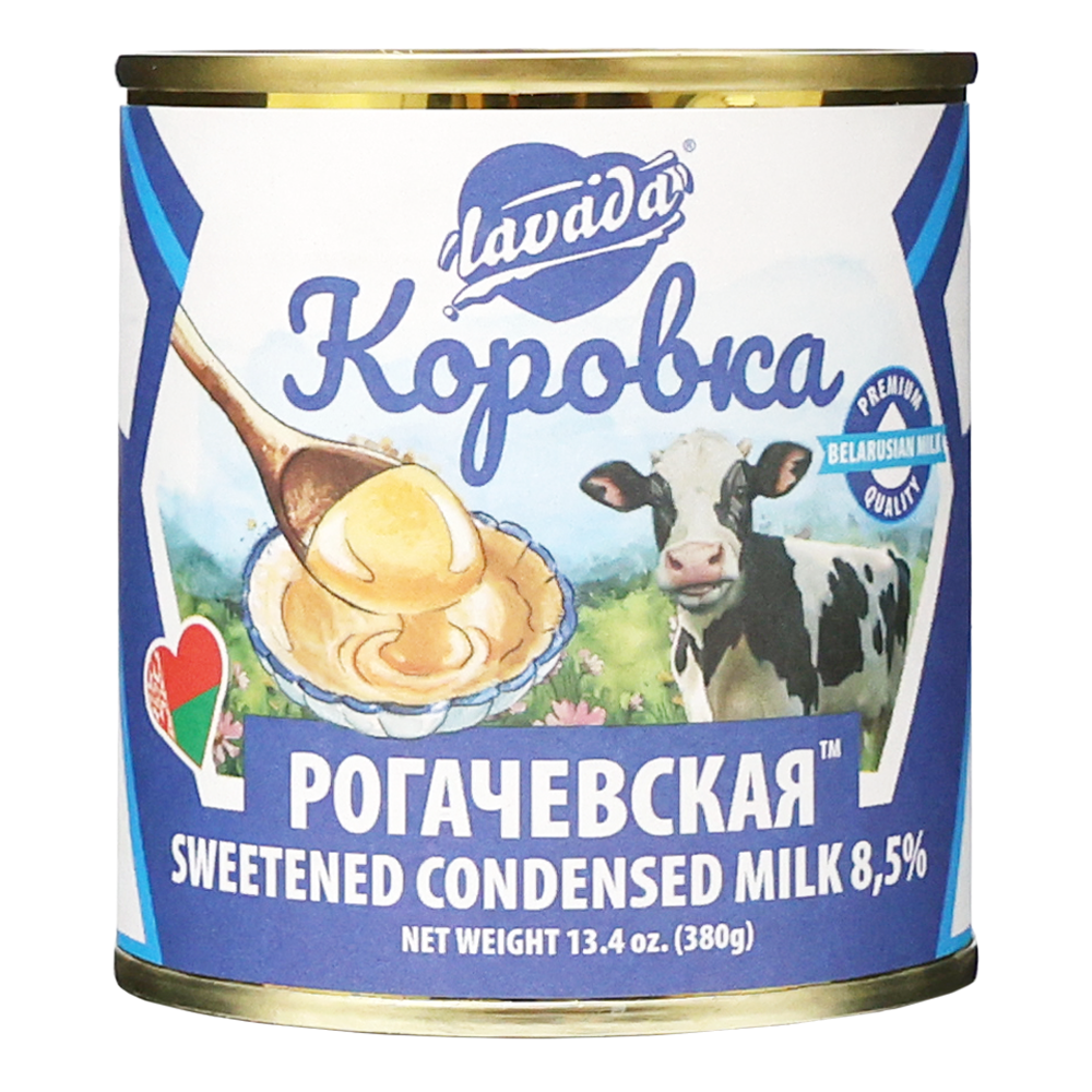 Молоко сгущенное Рогачевская Коровка — 13,4 унции (380гр)